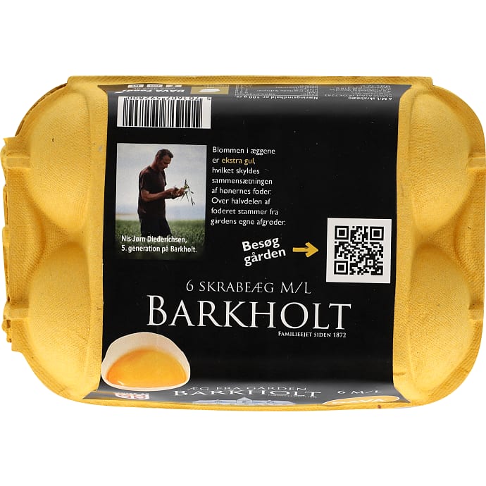 Barkholt Skrabeæg M/L 6 stk