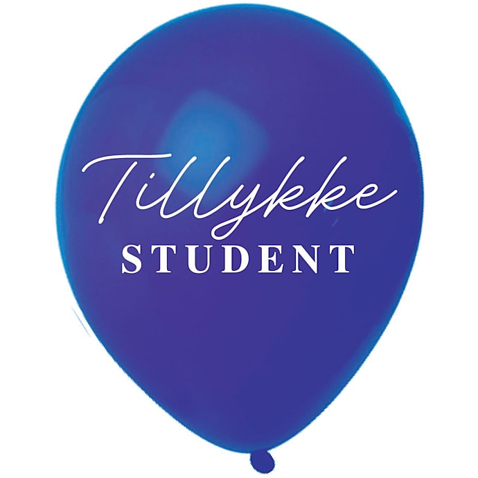 Latexballon Tillykke Student Blå
