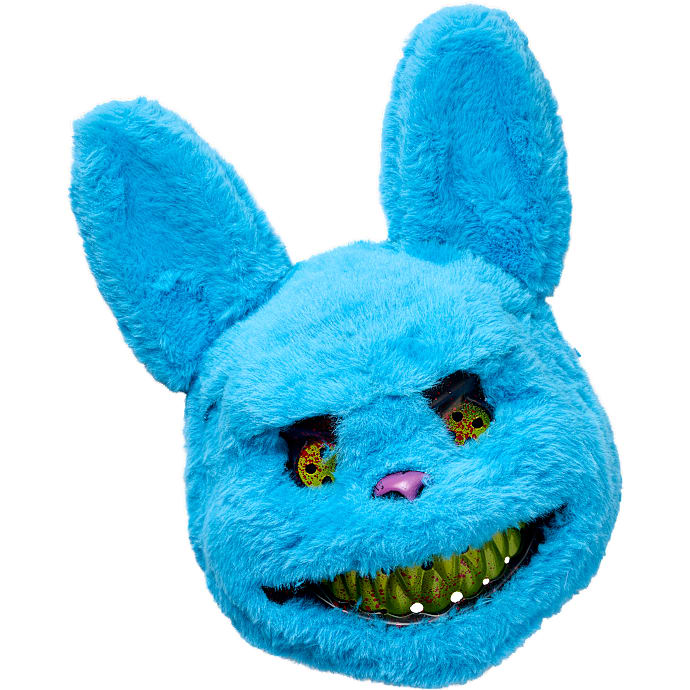 Halloween killer kanin maske H: 34 cm - blå