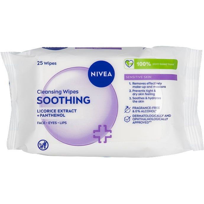 Nivea Renseservietter sensitiv hud parfumefri 25 stk