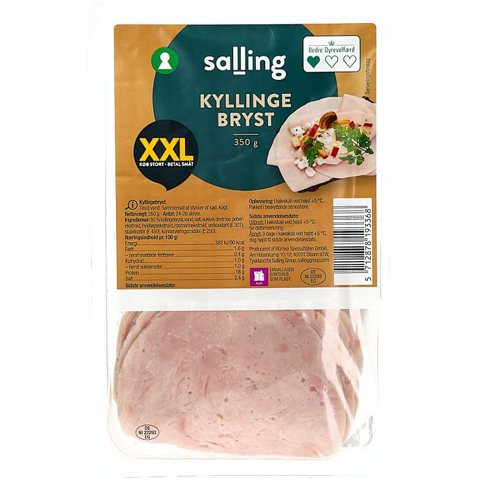 Kyllingebryst i skiver
