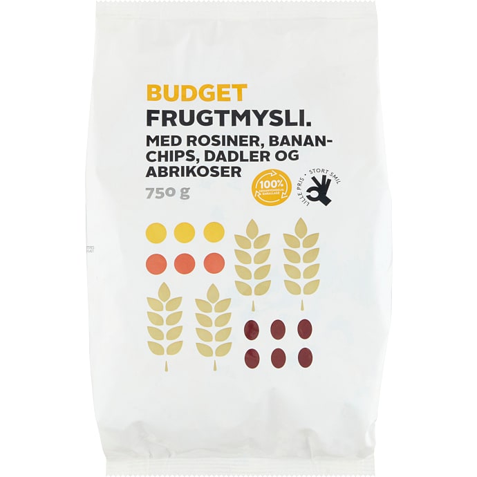 Budget Müsli m. frugt 750 g