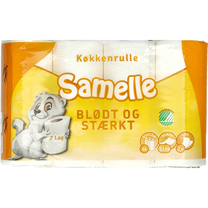 Samelle Køkkenrulle 2-lag 4 rl