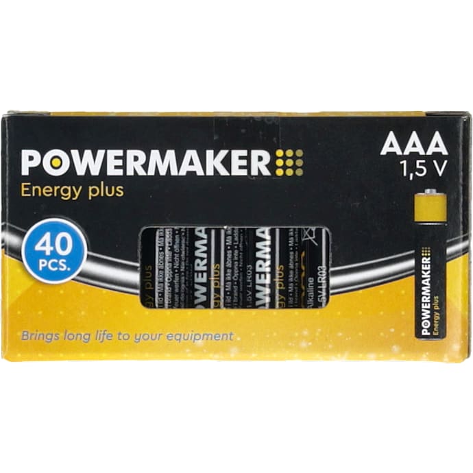 Powermaker AAA Batterier 40 stk