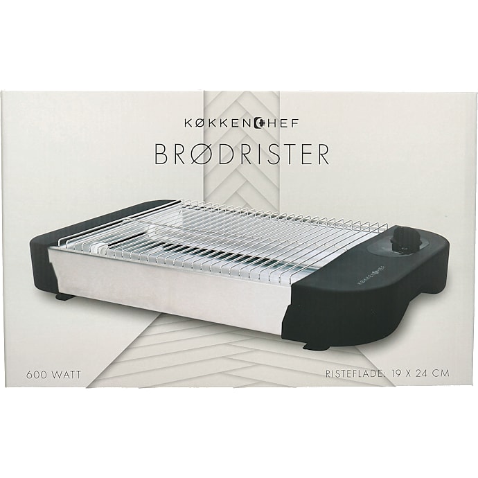 Køkkenchef brødrister - sort/sølvfarvet