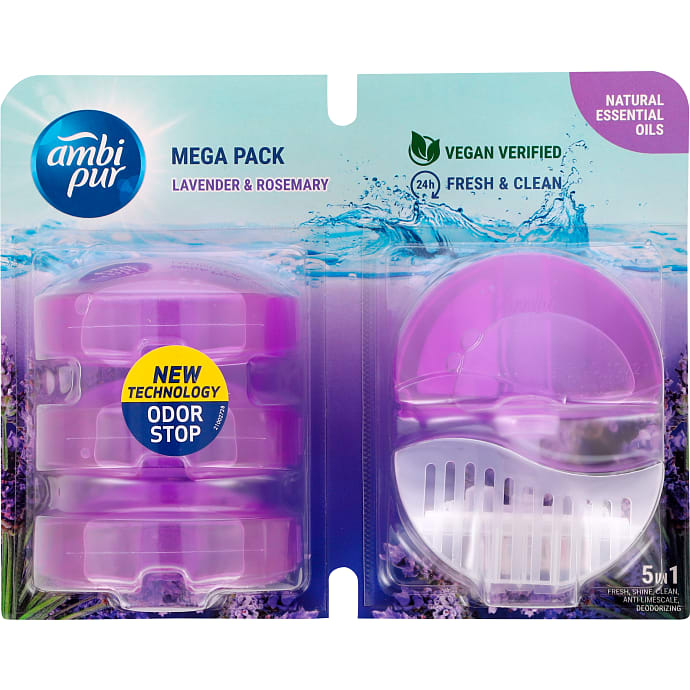 Ambi Pur Toiletblok m. refill lavendel og rosmarin 220 ml