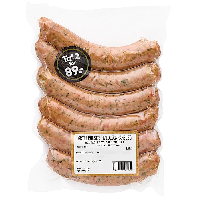Pølsemageriet Grillpølse m. ramsløg