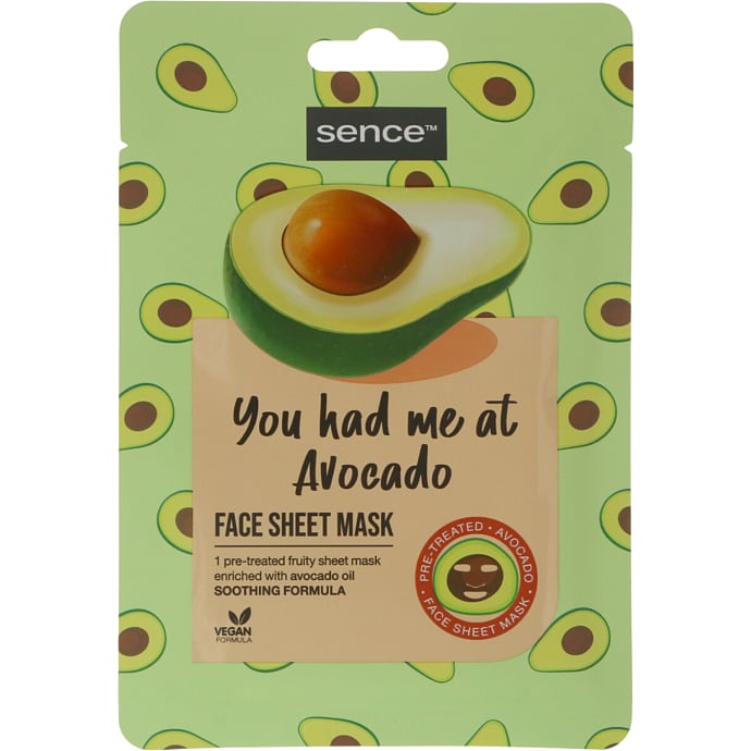 Ansigtsmaske m. avocado