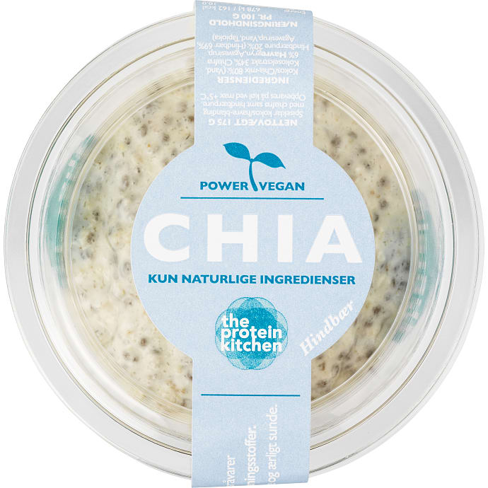 The Protein Kitchen Chiagrød hindbær vegansk