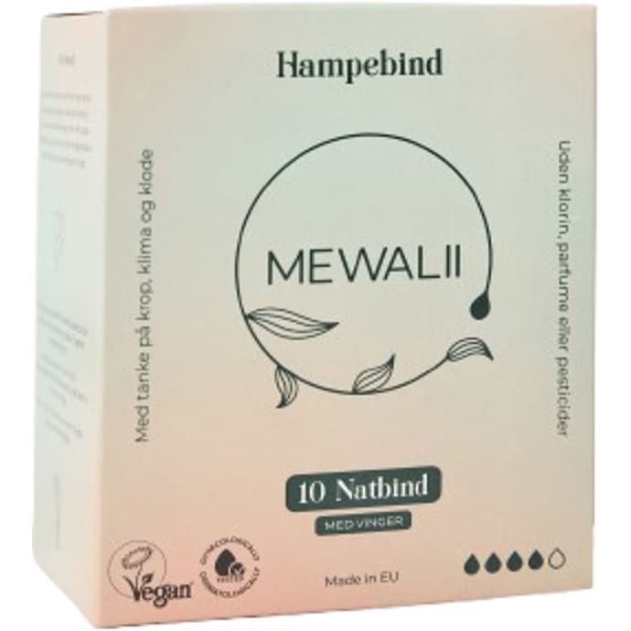 Mewalii natbind af hamp 10 stk.