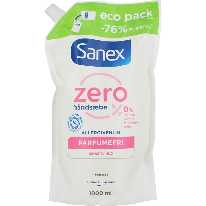 Sanex Håndsæbe Zero Refill 1000 ml
