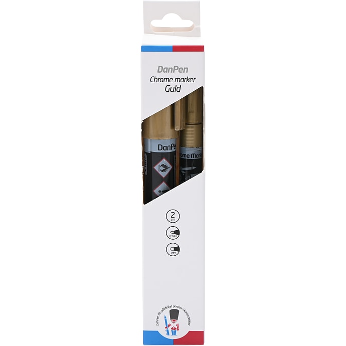 Danpen marker guldfarvet 2-pak