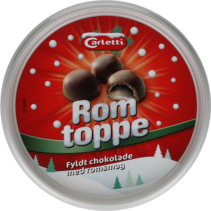 Fyldt chokolade m. romsmag