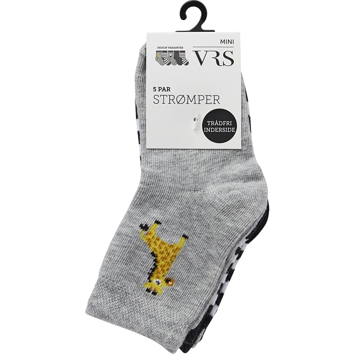 VRS Baby strømper 5-pak str. 23/25 multifarvet