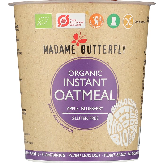 Instant havregrød m. æble og blåbær glutenfri øko