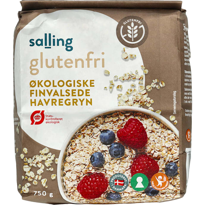 Salling Finvalsede Havregryn Glutenfri Øko 750 g