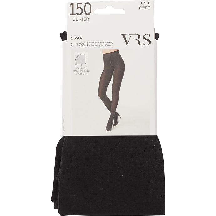 VRS Strømpebukser Microfiber S/M Sort
