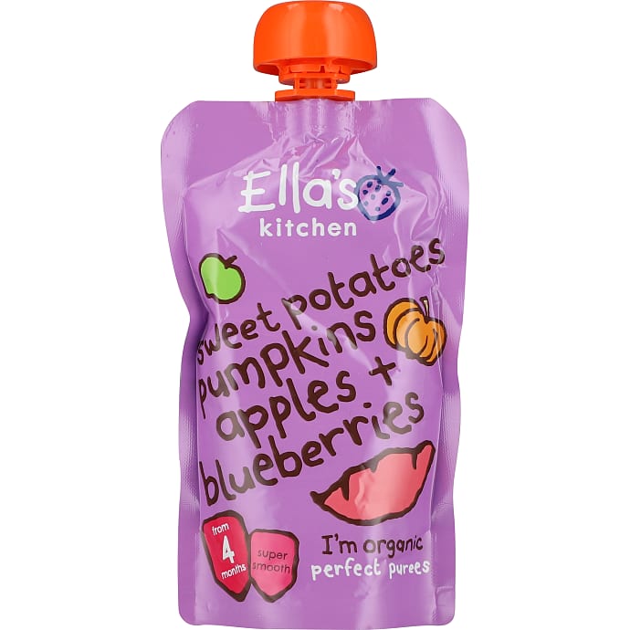 Mos m. søde kartofler, græskar, æble og blåbær fra 4 mdr. øko