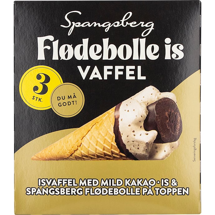 Mælkeisvafler m. flødeboller