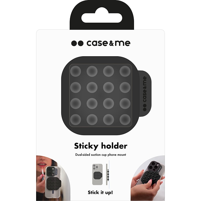 Case&Me Sugekop til mobil sort