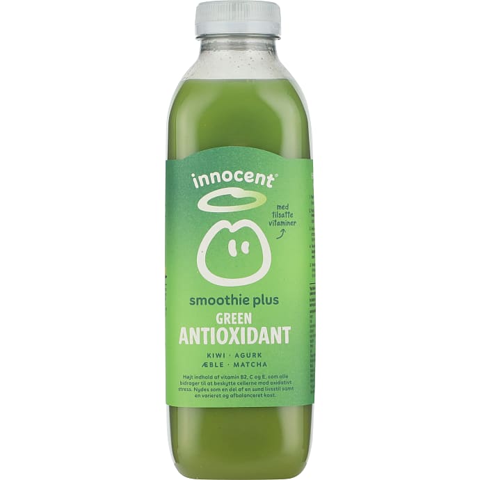 Innocent Smoothie m. Æble, Banan, Kiwi, Lime, Matcha, Agurk & Hørfrø 750 ml