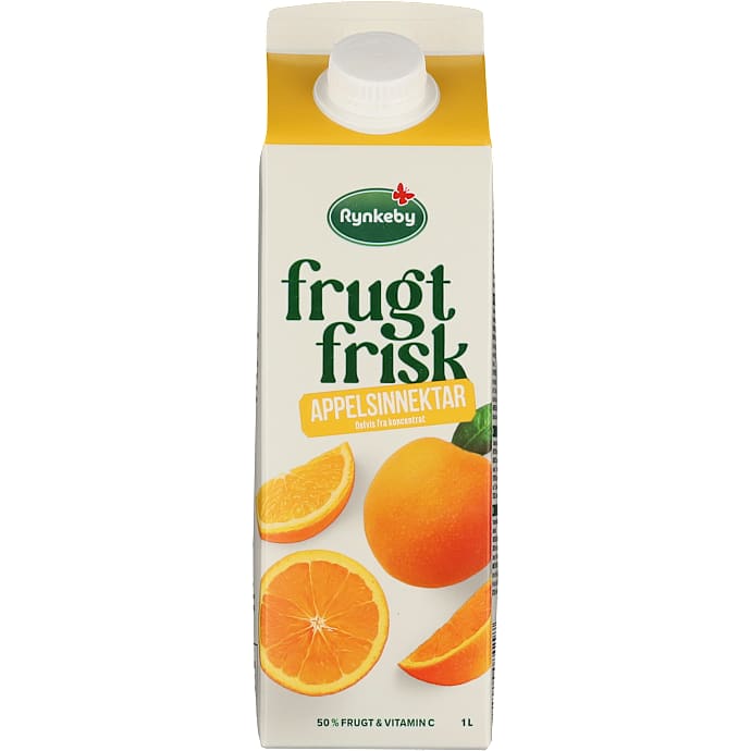Rynkeby Appelsinnektar m. frugtkød 1 L