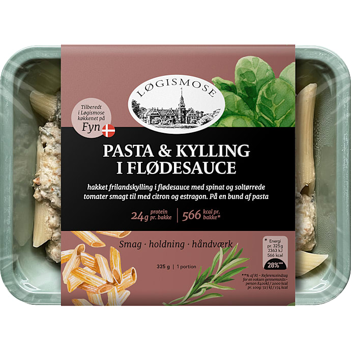 Løgismose Pasta med kylling og flødesauce