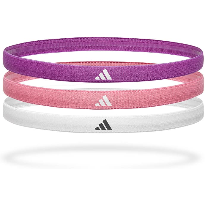 Adidas hårbånd 3-pak - lilla,rosa og hvid