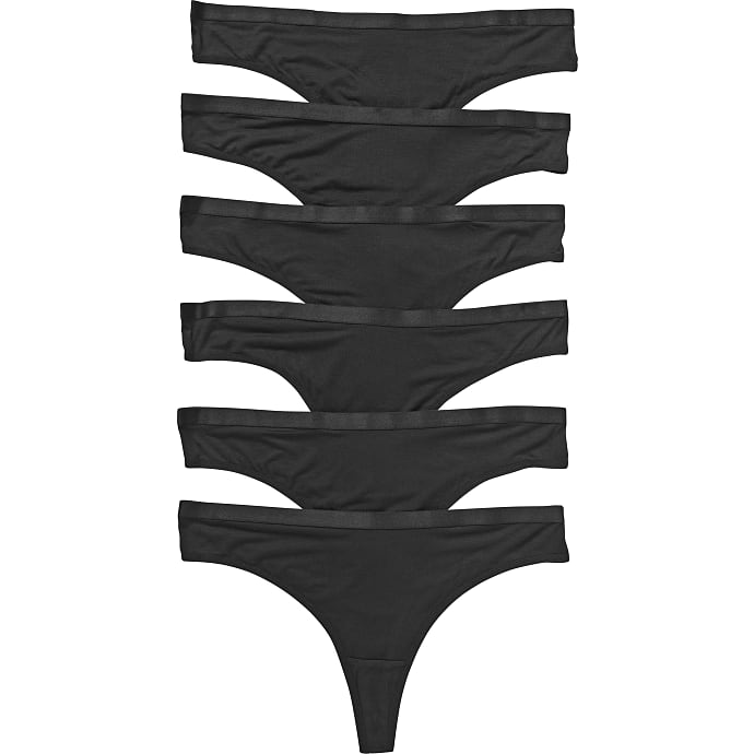 VRS Woman G-streng 6-pak Str. L Sort