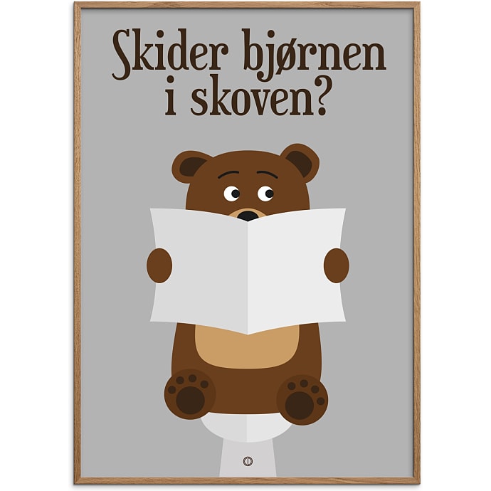 Citatplakat Skider bjørnen i skoven? 50x70 cm