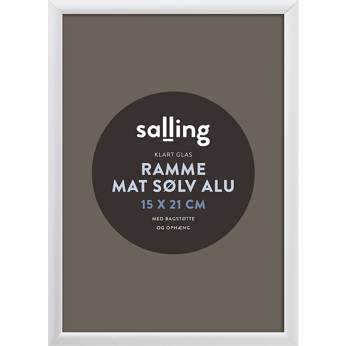 Salling Mat Sølv Ramme m/Glas 15x21 cm