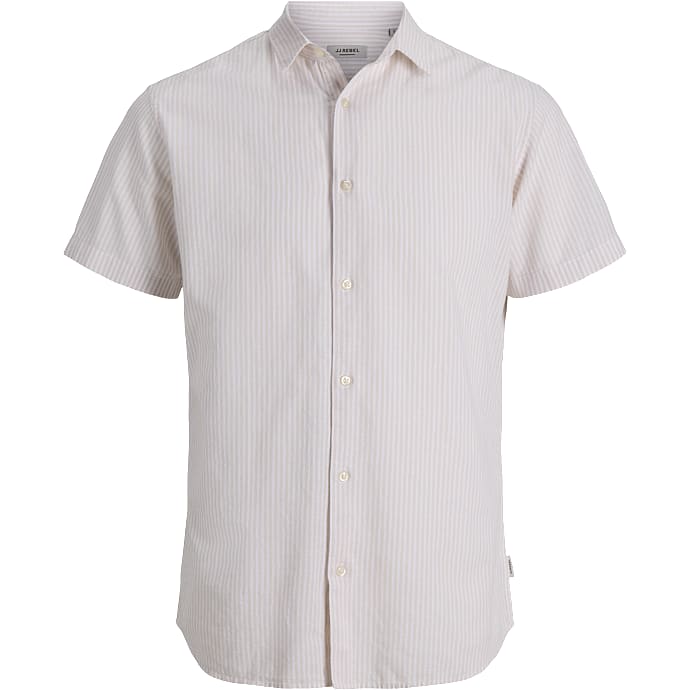 JJ REBEL Herre Skjorte Hørblanding Beige