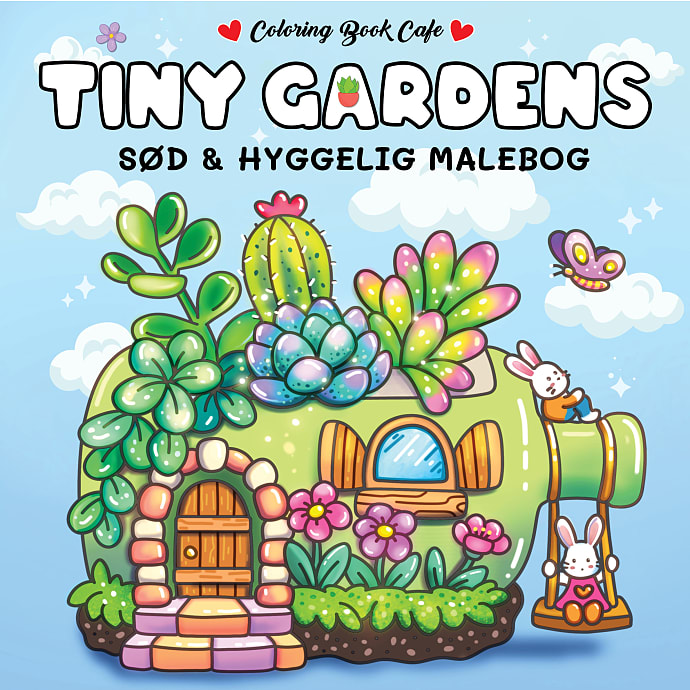 Legind Tiny Gardens Malebog Coloring Book Cafe
