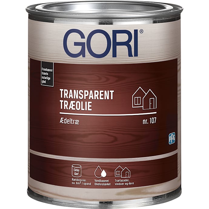 Gori 107 transparent træolie ædeltræ 0,75 liter