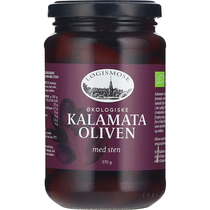 Løgismose Kalamata oliven m. sten Øko 200 g
