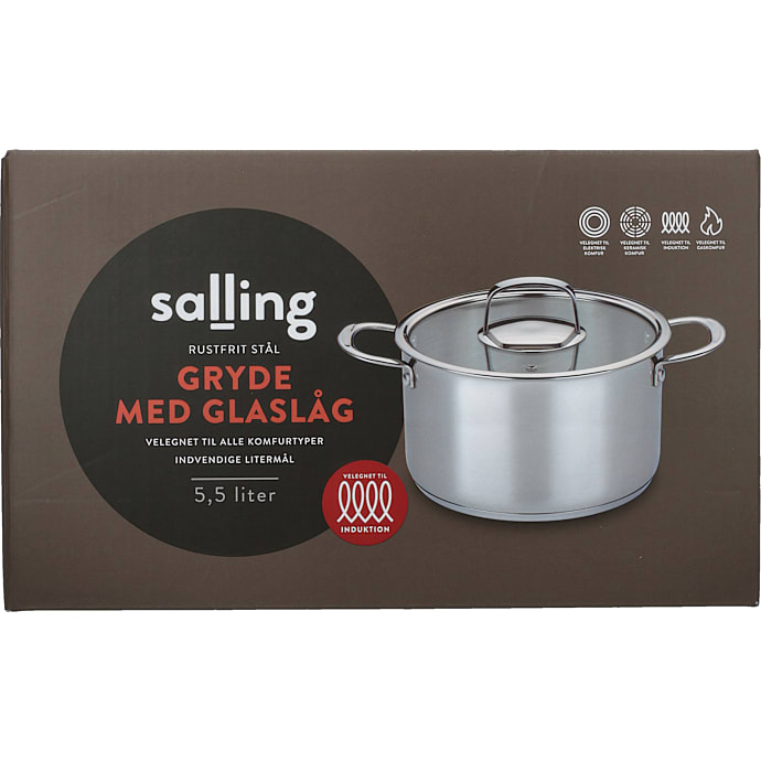 Salling gryde i rustfrit stål 5,5 liter