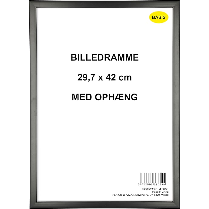 BASIS Ramme sort 29,7x42 cm