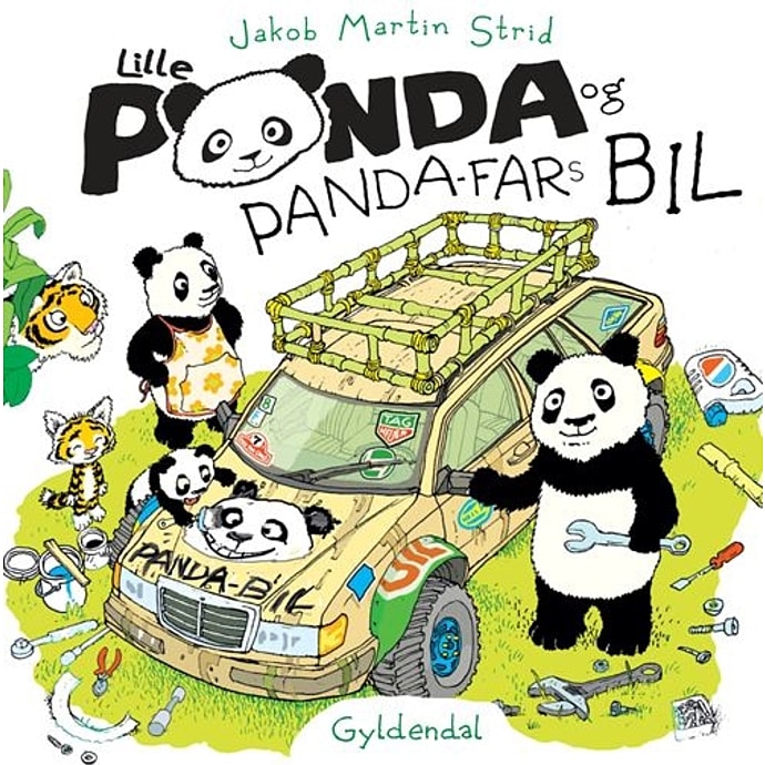 Gyldendal Lille Panda og Panda-fars bil