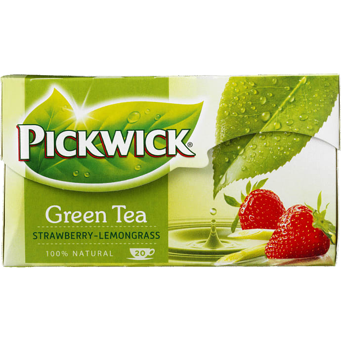 Pickwick Grøn Te Jordbær Citrongræs 20 stk