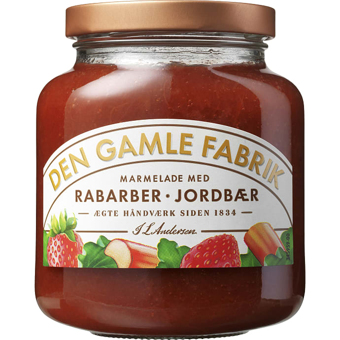 Den Gamle Fabrik Jordbær-Rabarber Marmelade 380 g