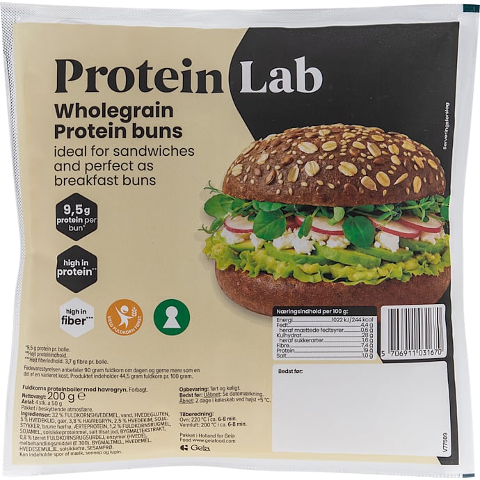 Fuldkornsboller m. protein