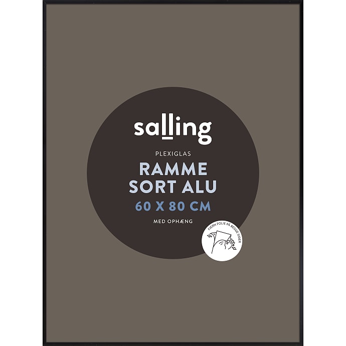 Salling Sort Ramme m. Plexiglas 60x80 cm
