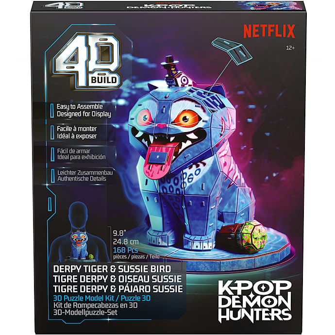 K-POP Demon Hunters Derpy tiger & Sussie fugl 3D puslespil – produktbillede