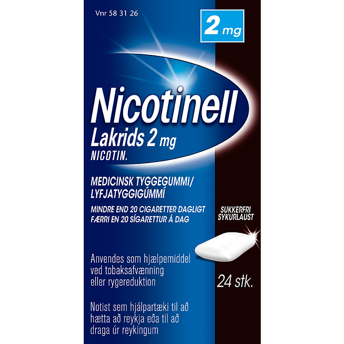 Nikotintyggegummi Lakrids sukkerfri