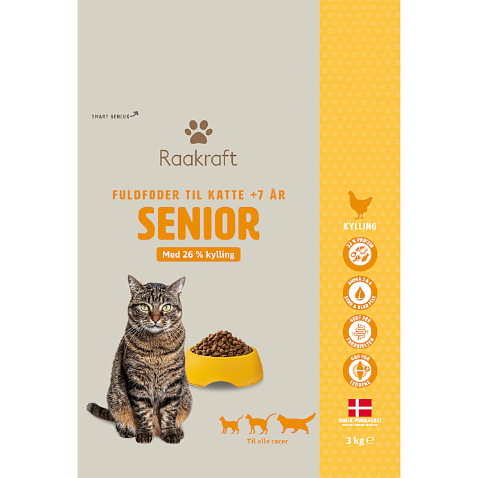 Raakraft Tørfoder med Kylling Senior +7 År