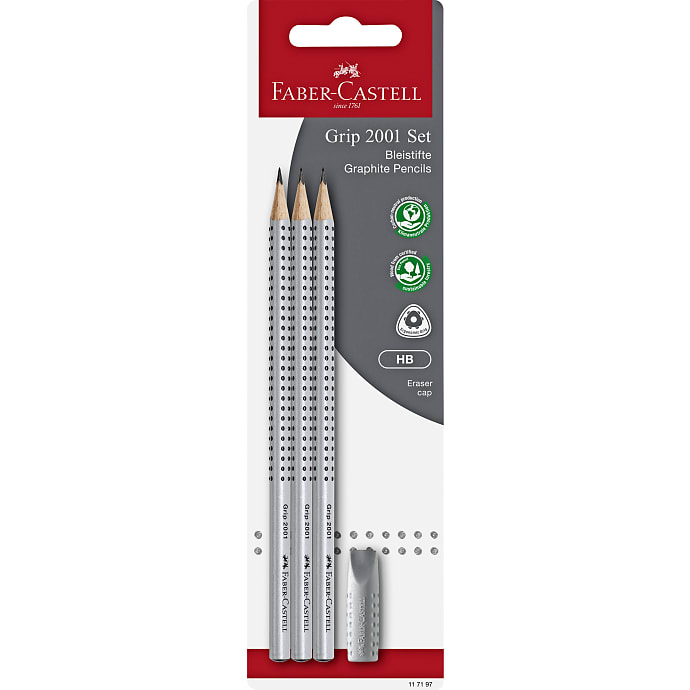Faber-Castell GP Grip 2001 HB blyanter 3 stk.