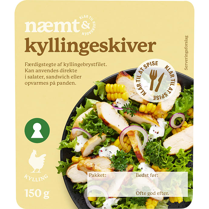 Næmt Stegt kylling i skiver 150 g