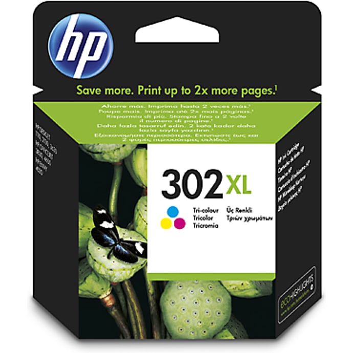 HP 302 XL Tricolor Blæk