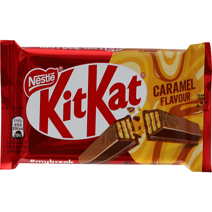 Chokoladebar m. vaffel, mælechokolade og karamel