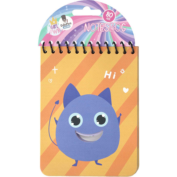 Danpen Junior Notesbog Monster Gul